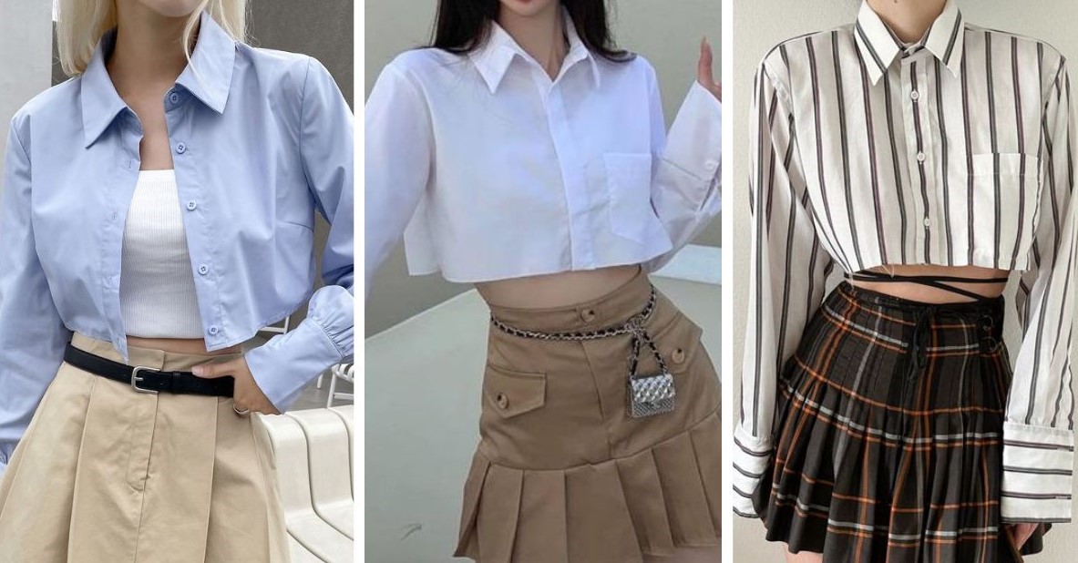 5 Cách phối đồ với áo sơ mi croptop cực chuẩn cho các nàng